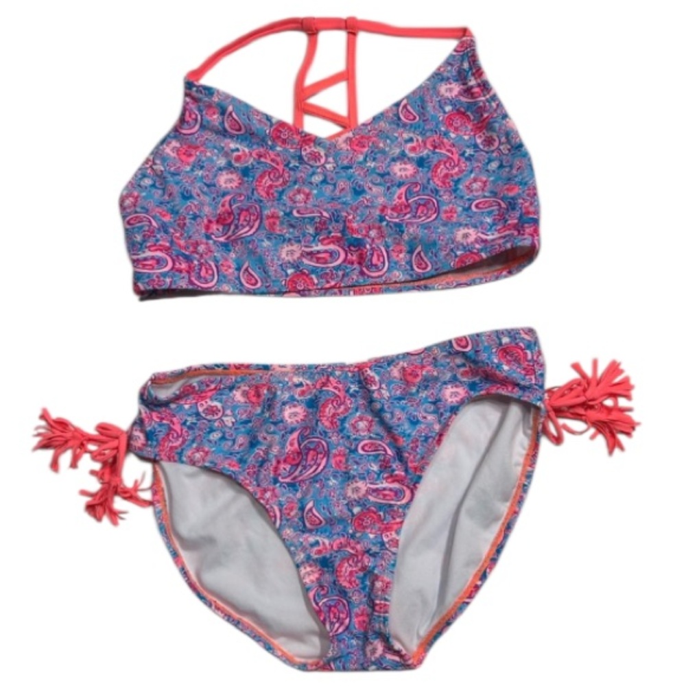 Paisley Print Kids Bikini Set